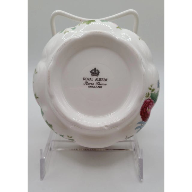 English Art Nouveau Style Royal Albert Chatelaine Creamer & Open Sugar Bowl Set- 2 Pieces For Sale - Image 3 of 11