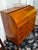1970s Traditional Roll-Top Secretary Desk With Mother-of-Pearl Inlay Chair For Sale - Image 4 of 12