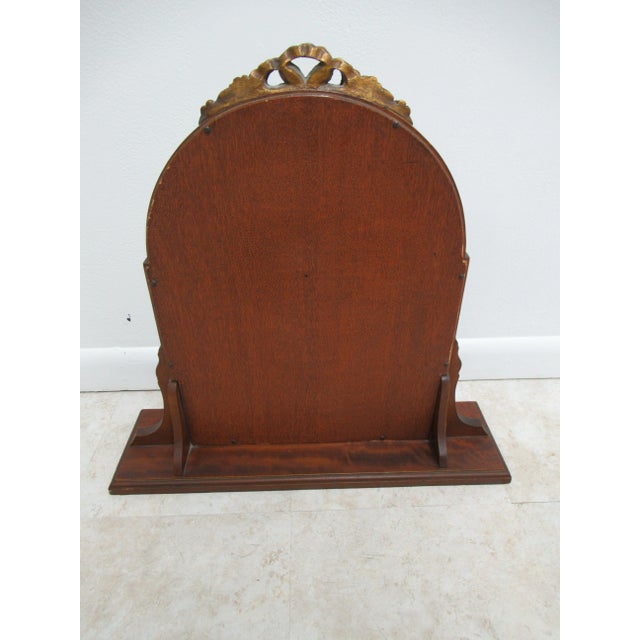 Brown 1930s Art Deco Walnut Shaving Mirror For Sale - Image 8 of 12