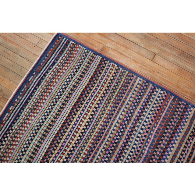 Early 21st Century Funky 20th Century Turkish Deco Rug - 3'2" x 4'5" For Sale - Image 5 of 6