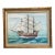 Vintage Clipper Ship in Faux Bamboo Gilded Frame For Sale