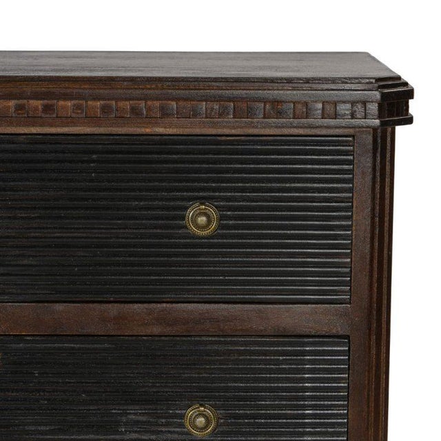 Gustavian (Swedish) Brown and Charcoal Gustavian Style Chest For Sale - Image 3 of 3