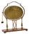 Antique Edwardian Brass and Oak Dinner Gong, 1900s For Sale