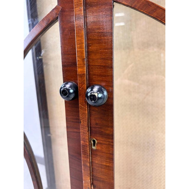 Wood Small Art Deco Display Cabinet in Walnut, 1930s For Sale - Image 7 of 14