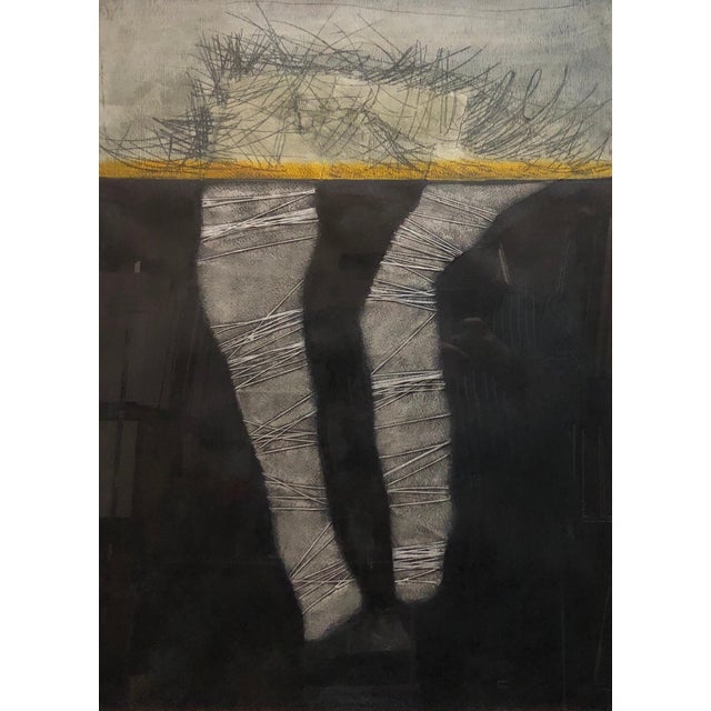 Ramon Carulla, Cuban Art Abstract Oil Painting Latin American 1970's Abstraction String Series, 1977 For Sale - Image 4 of 9