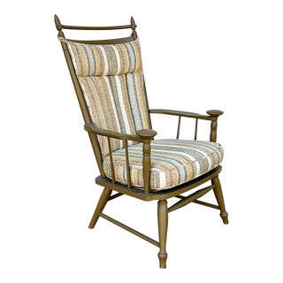 1970s Vintage Windsor Neutral Painted Chair For Sale