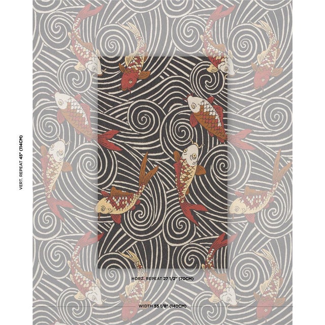 A lively large-scale allover pattern, Koi Fish fabric brims with rhythm and movement. Made of recycled cotton and woven in...