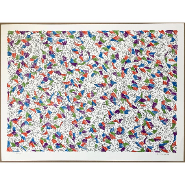 George Chemeche Serigraph - Dancing Ducks in Red, Green, Blue, Purple For Sale In San Francisco - Image 6 of 6