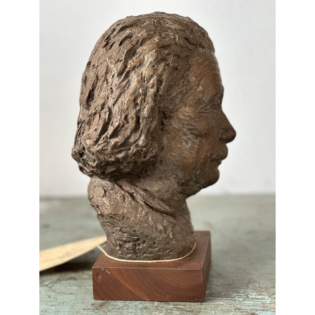 Mid-Century Modern Vintage Bust of Dr. Albert Einstein by Austin Productions Sculptures 1962 For Sale - Image 3 of 12