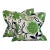 Premier Prints MM Designs Cream Black & Green Botanical Floral Leaf Leaves Paisley Pillow Covers- a Pair For Sale