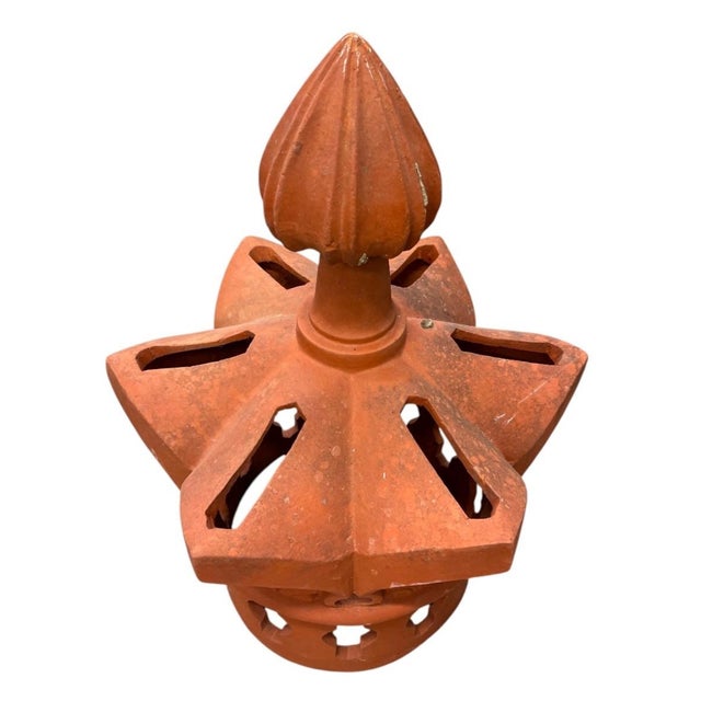 Vintage Terracotta Crown Lantern & Chimney Pot Architectural Element For Sale - Image 4 of 12