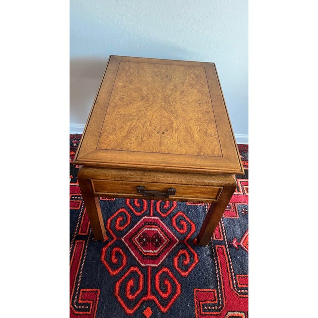 1980s Century Chin Hua Burl End Table by Raymond K Sabota Chinoiserie For Sale In West Palm - Image 6 of 9