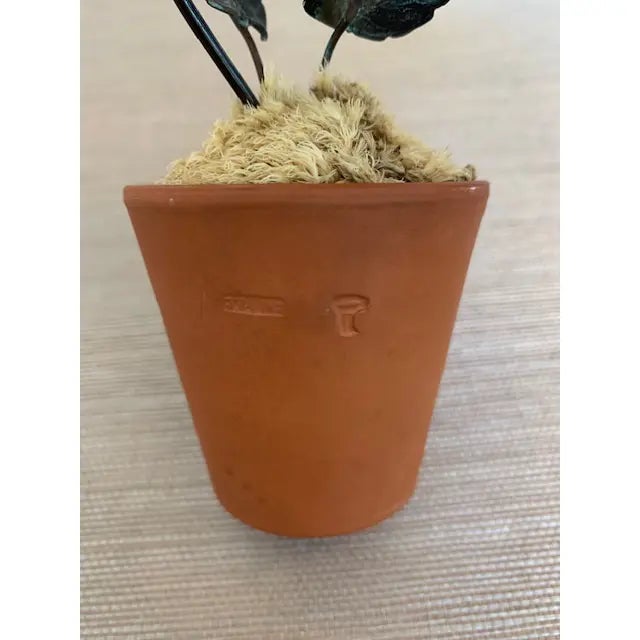 Early 21st Century French Porcelain Potted Flower by Samuel Mazy For Sale - Image 5 of 8