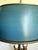 Blue Vintage French Empire Revival Blue Tole and Brass Bouillotte Lamp For Sale - Image 8 of 14