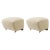 Beige Set of Beige Smoked Oak Sahco Zero the Tired Man Footstool by Lassen For Sale - Image 8 of 8
