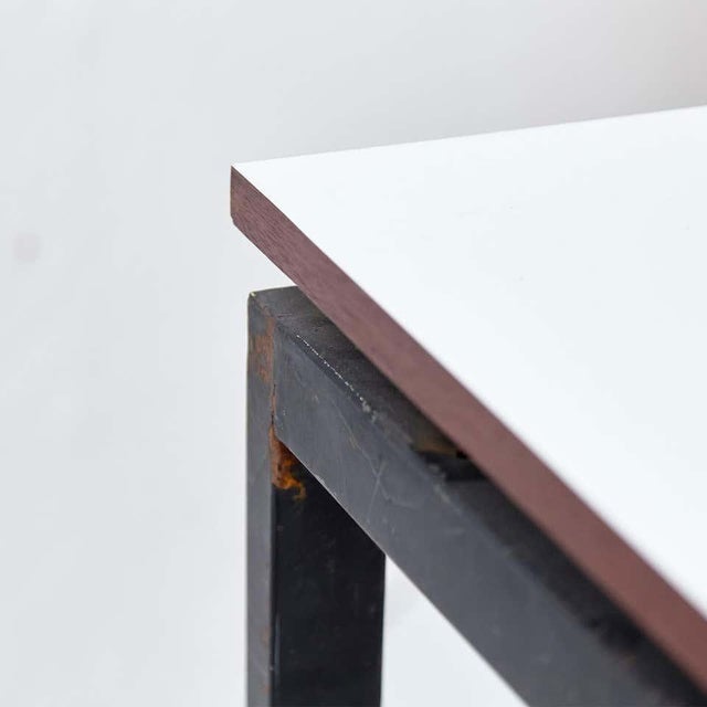 Black Mid-Century Modern Black and Grey Cansado Table attributed to Charlotte Perriand, 1950s For Sale - Image 8 of 14