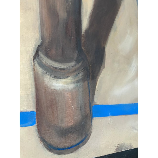 Surrealist Painting of Furniture With Yves Klein Blue For Sale - Image 11 of 13