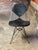 First generation Eames DKR-2 Eiffel Tower base side chair with the distinct splayed feet and the black base (which was...