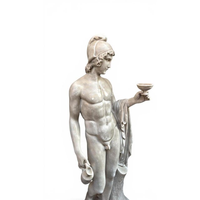 Italian Artist, Large Sculpture of Ganymede, 20th Century, Marble For Sale - Image 9 of 14