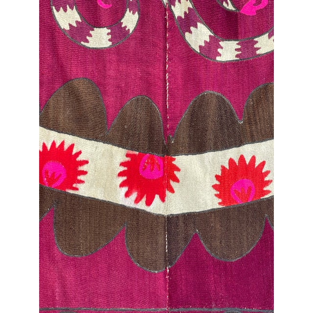 Stunning Hand Embroidered Suzani Bed Covering For Sale - Image 11 of 11