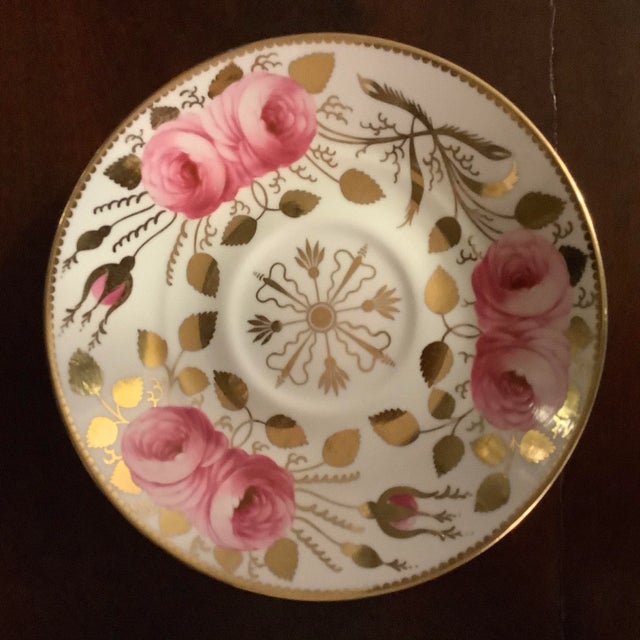 Late 19th Century Spode Copelands Cabbage Roses Tea Cups - Set of 4 (Pattern 3886) For Sale - Image 10 of 12