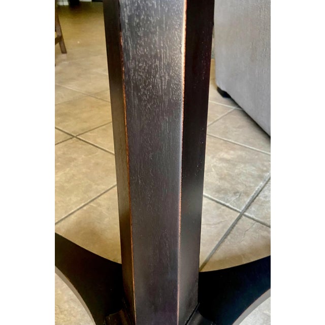 1950s Pair Kittinger Tripod Dark Walnut End Side Table For Sale - Image 5 of 13