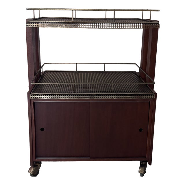 Vintage Serving Cart in Wood For Sale