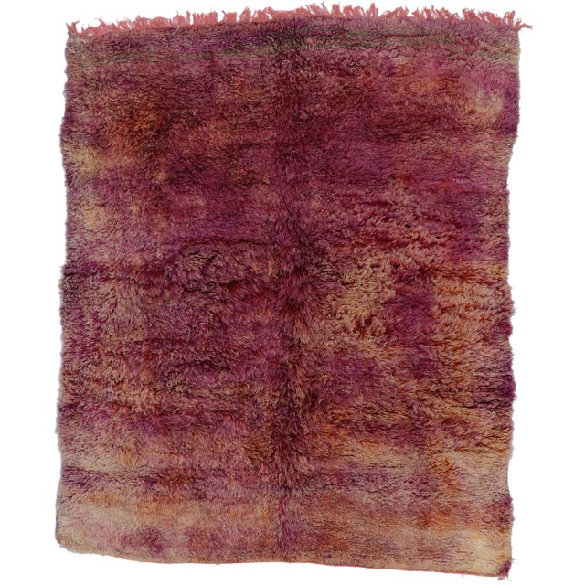 Vintage Beni Mrirt Moroccan Rug - 06'07 X 07'11 For Sale - Image 9 of 9