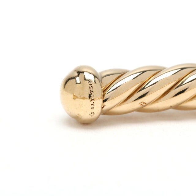 Early 21st Century David Yurman Diamond X Criss Cross Bracelet, 18k Yellow Gold, Length 6.38 Inches For Sale - Image 5 of 8