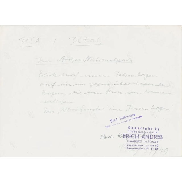 Silver Gelatin Print by Erich Andres, ca 1950. Andres was born 1905 in Germany and passed away 1992. He started his career...