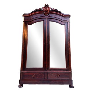 French Palace Wardrobe in Mahogany, 1860 For Sale