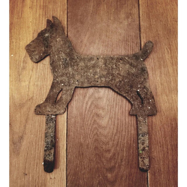 Figurative Vintage Scottie Terrier Cast Iron Boot Scrape For Sale - Image 3 of 4