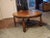 Traditional 1950s Vintage Heritage / Heritage-Henredon Oval Parquet Coffee Table - Walnut Veneer, Stretcher Base For Sale - Image 3 of 7