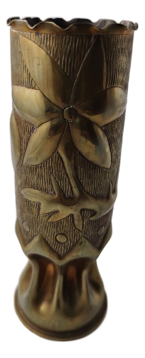Art Nouveau Brass Vase, 1890