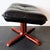 Vintage Lindos Black Leather and Wood Ottoman from Ikea, 1997 For Sale - Image 6 of 15
