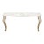 Gilt Iron Console Table With Serpentine Marble Top For Sale