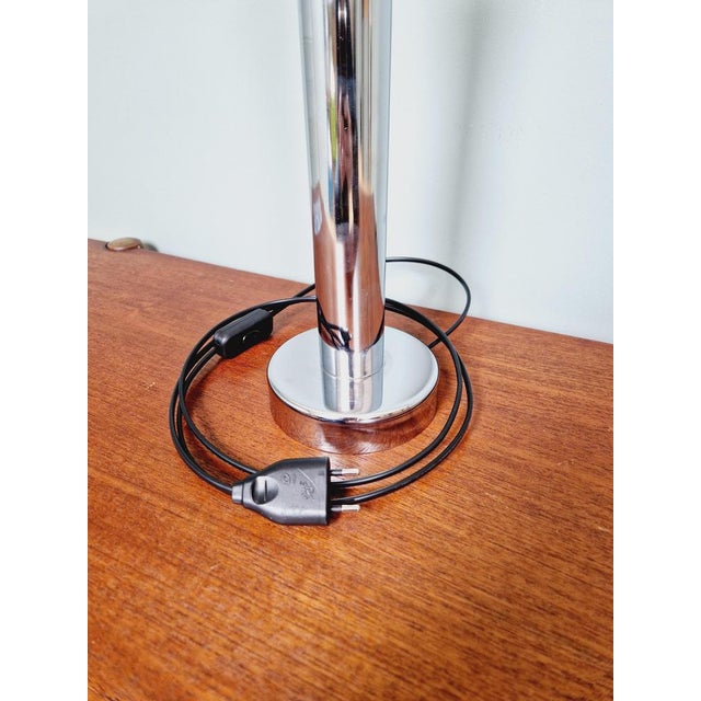 Tubular Chrome Metal Table Lamp, 1970s For Sale - Image 11 of 14