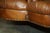 Brown Leather 4-Seater Chesterfield Tete a Tete Sofa For Sale - Image 10 of 18
