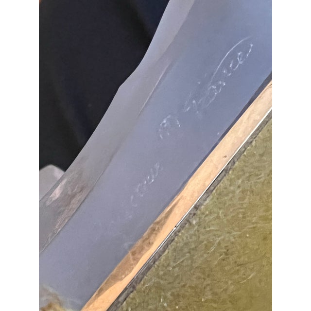 Art Deco Rare Vintage 1970's Lalique France Frosted Crystal Olympia Table Lamp For Sale - Image 3 of 11