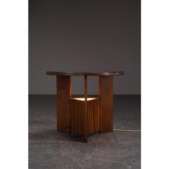 Brown Pedestal Table by Architect G.A. Heldoorn For Sale - Image 8 of 13