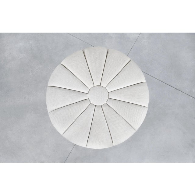 Mid-Century Modern Round Sunburst Ottoman, 1960s For Sale - Image 11 of 13