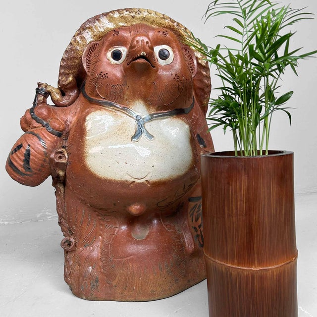 Mid-Century Modern Large Decorative Tanuki Statue, 1980s For Sale - Image 3 of 16