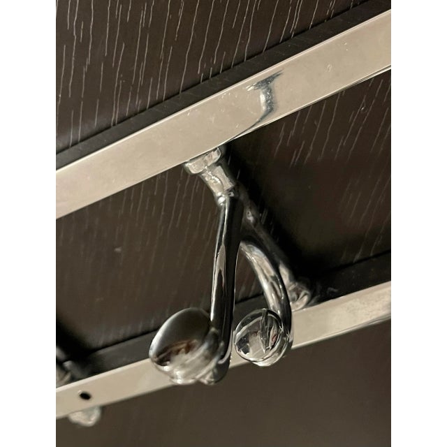 Chrome French Art Deco Coat Rack Hanger - Swivel Hooks 1940s, Chrome Plate For Sale - Image 8 of 12