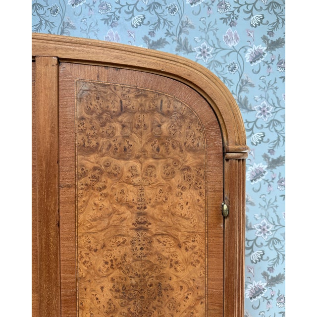 Large Art Deco Wardrobe in Speckled Maple, 1930s For Sale - Image 9 of 17
