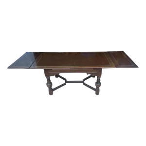 Antique 9 Ft. Walnut Spanish Revival Refectory Table by Tell City Furniture - Circa 1910