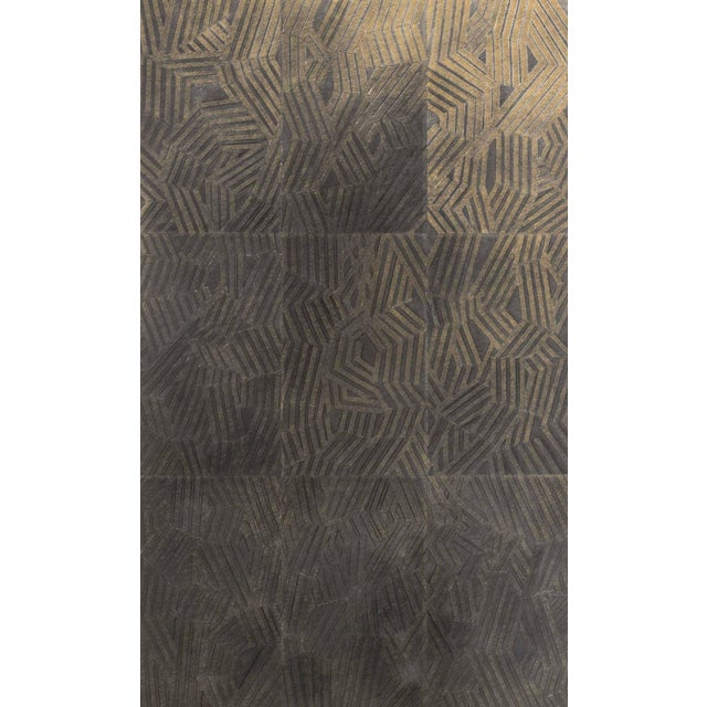 Joseph Lawrence Gardella (American, XX-XXI), Op Art Composition, Mixed Media on Wove Paper, taped stripes and blue ink,...