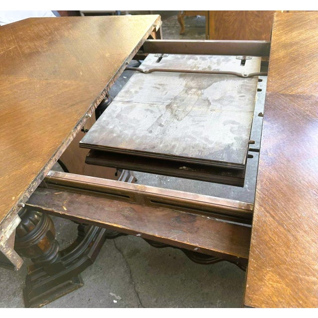 Antique Spanish Revival Walnut Dining Table - 1920s For Sale - Image 10 of 10