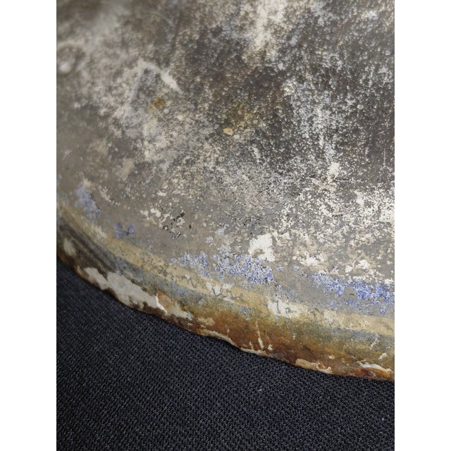 19th Century Antique Enameled Cast Iron Urn For Sale - Image 9 of 11