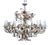 Large Hollywood Regency Calla Lily Chandelier with 12 Lights attributed to Hans Kögl, 1970s For Sale
