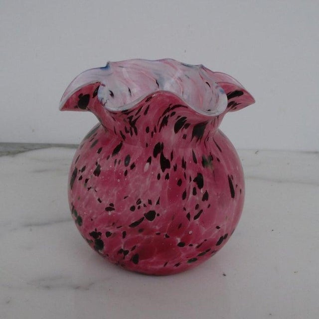Mid 20th Century Mid 20th Century Pink Murano "Fazzoletto" Style Vases, Various Sizes- Set of 4 For Sale - Image 5 of 6